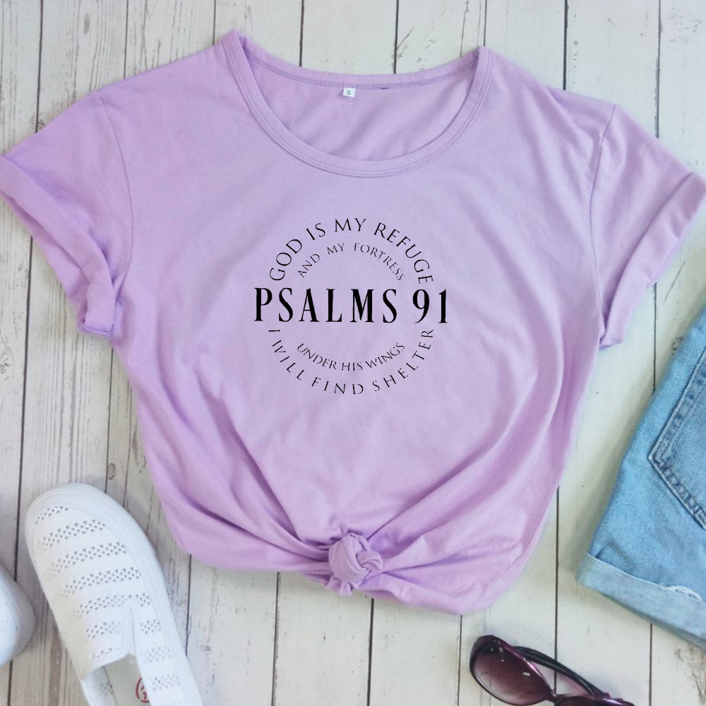 God Is My Refuge Psalms 91 Christian T-shirts