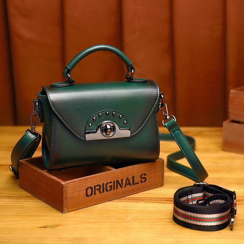 Mini sac à bandoulière vintage en cuir véritable pour femmes intelligentes pour dames