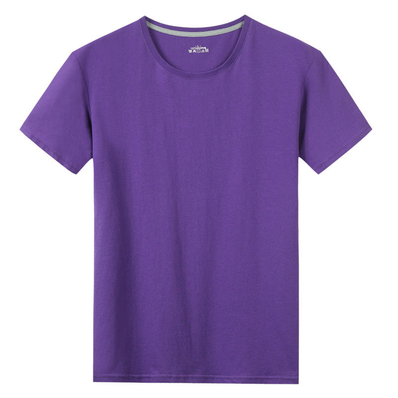 Solid Colour Classic Cotton Short Sleeved T Shirt