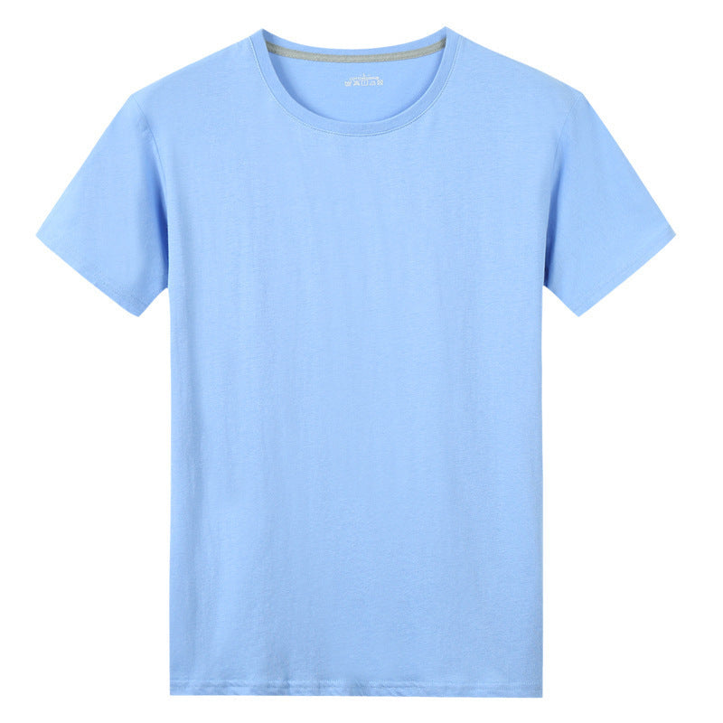 Solid Colour Classic Cotton Short Sleeved T Shirt