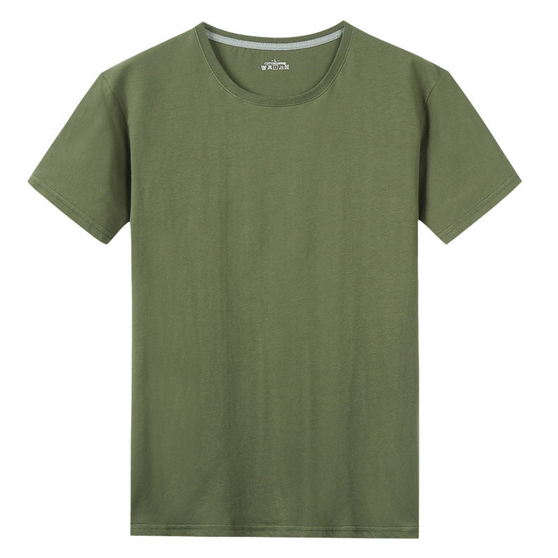 Solid Colour Classic Cotton Short Sleeved T Shirt