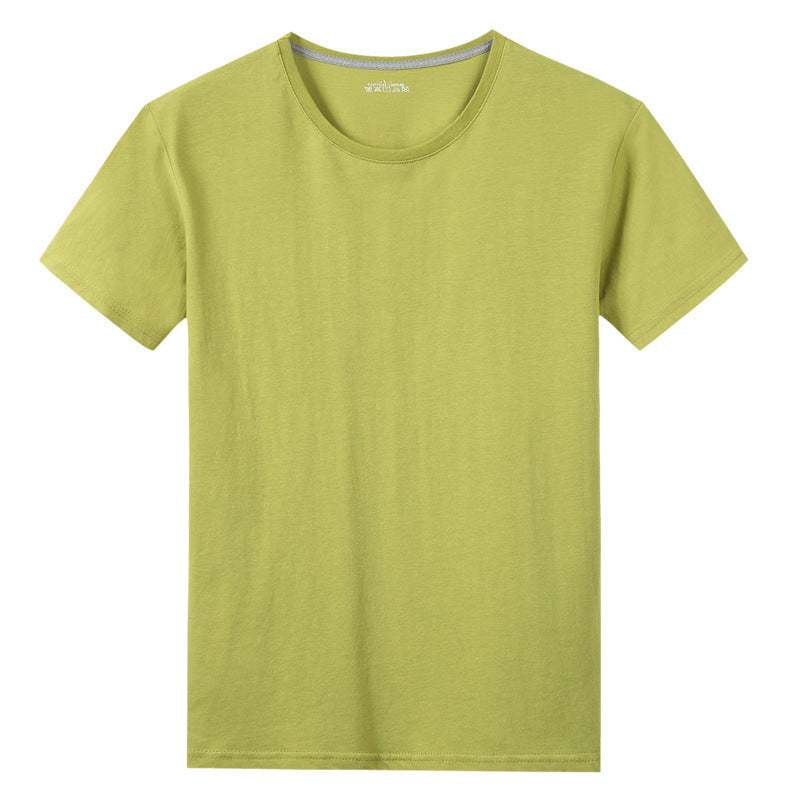 Solid Colour Classic Cotton Short Sleeved T Shirt