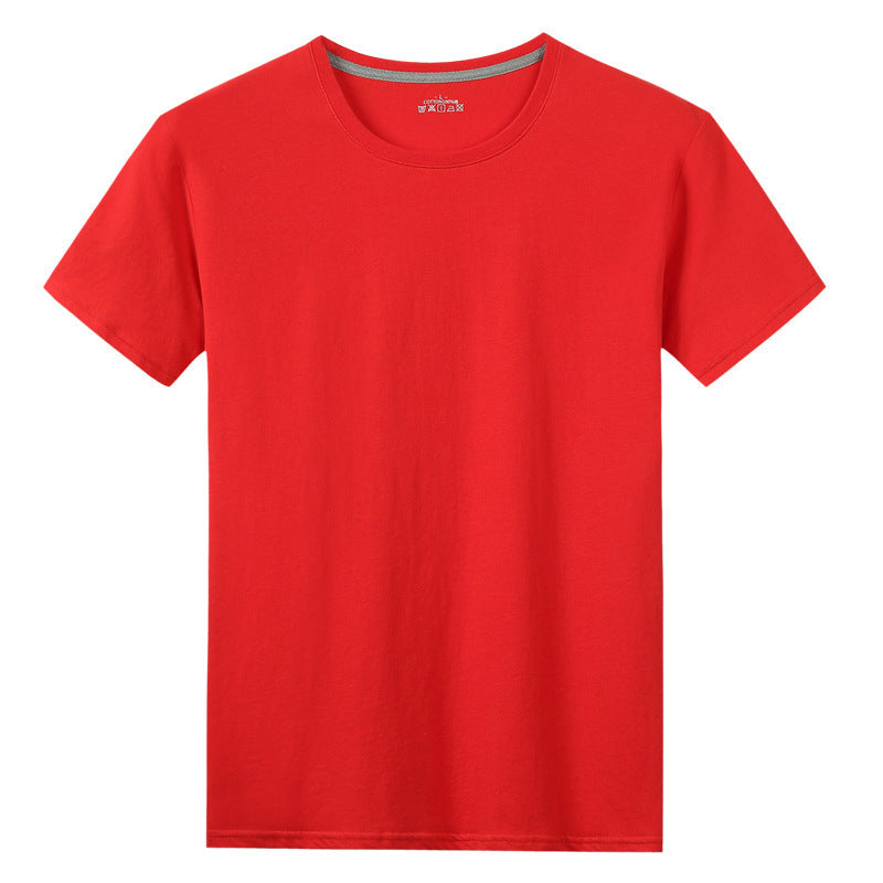 Solid Colour Classic Cotton Short Sleeved T Shirt