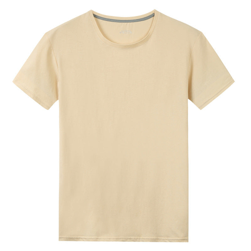 Solid Colour Classic Cotton Short Sleeved T Shirt