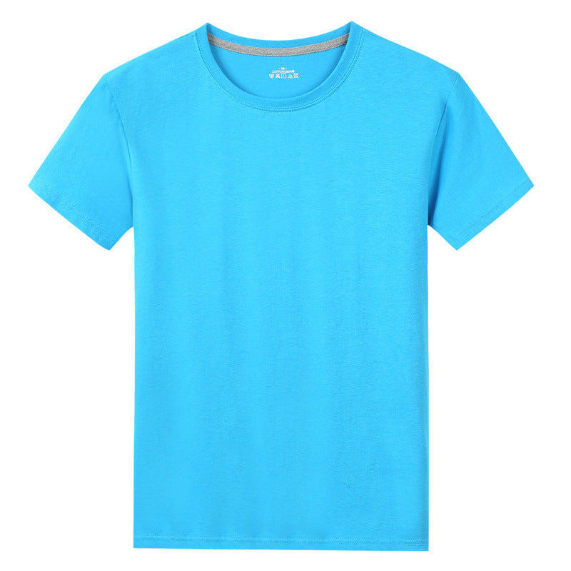 Solid Colour Classic Cotton Short Sleeved T Shirt