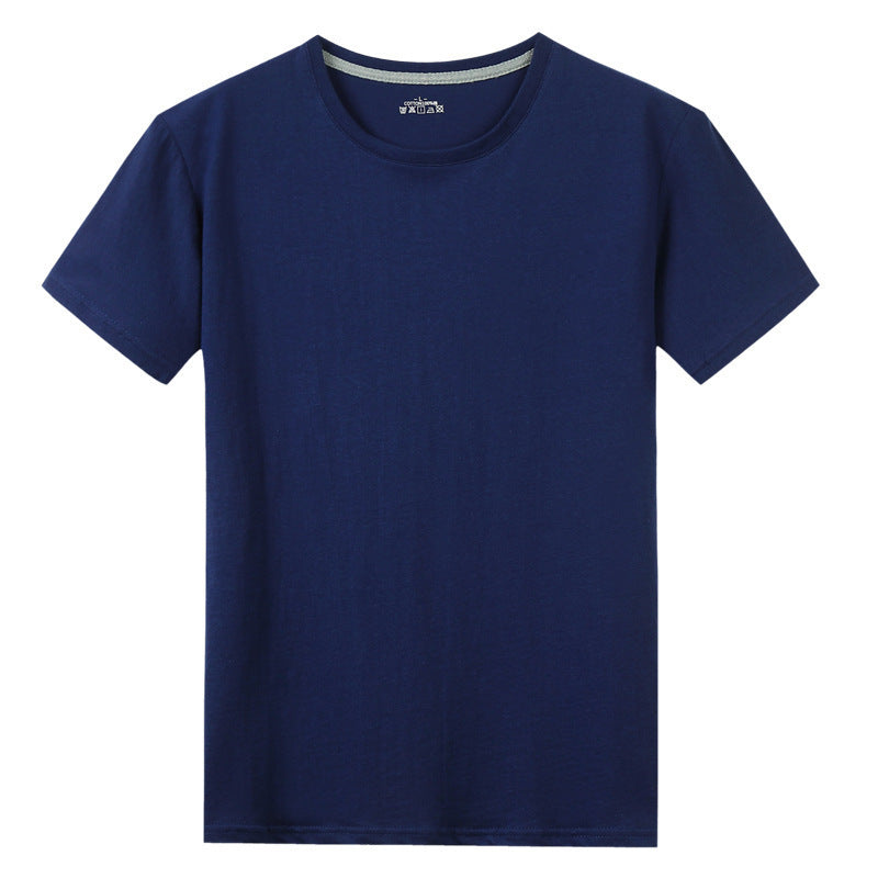 Solid Colour Classic Cotton Short Sleeved T Shirt