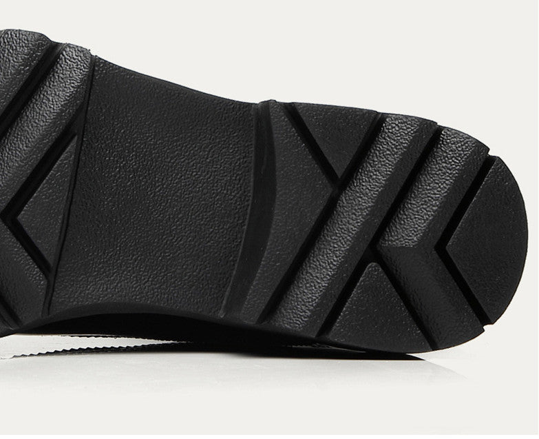 Thick-Soled High-Top Martin Leather Shoes