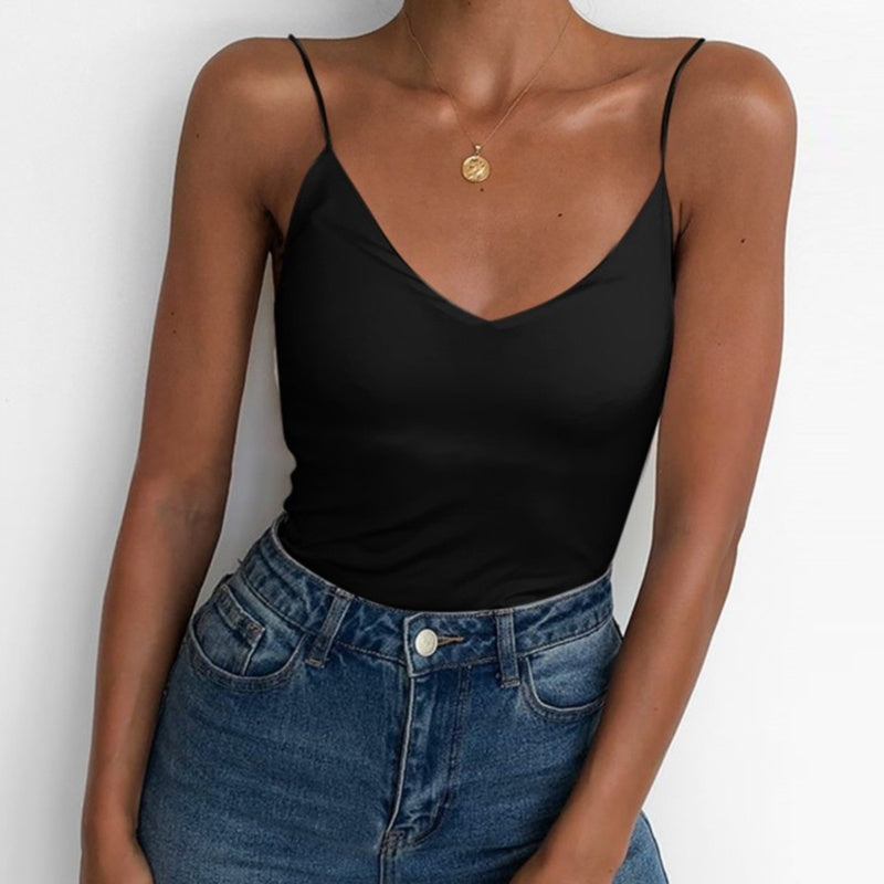Satin Frauen Dünn Wild Solide Camis Weste Frauen Tank Tops