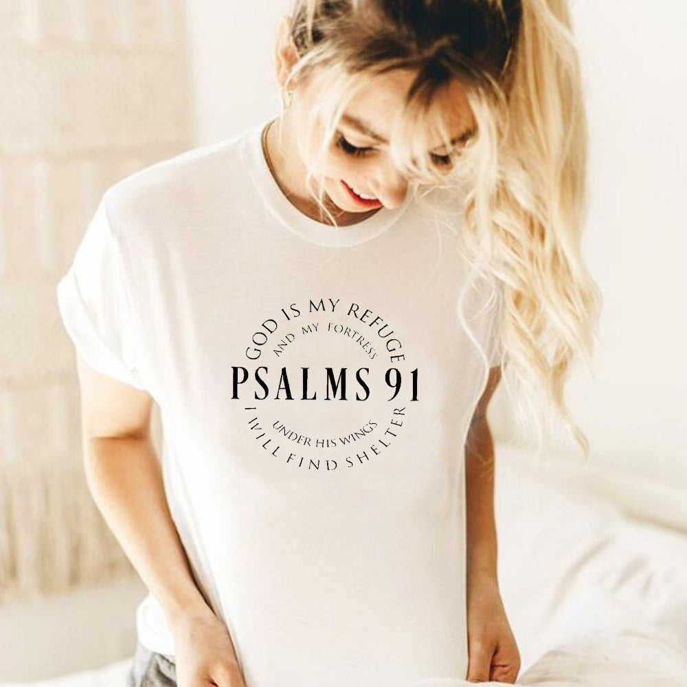 God Is My Refuge Psalms 91 Christian T-shirts