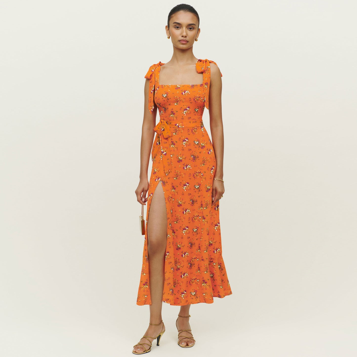 Summer New Women's Halter Strappy Floral Dress