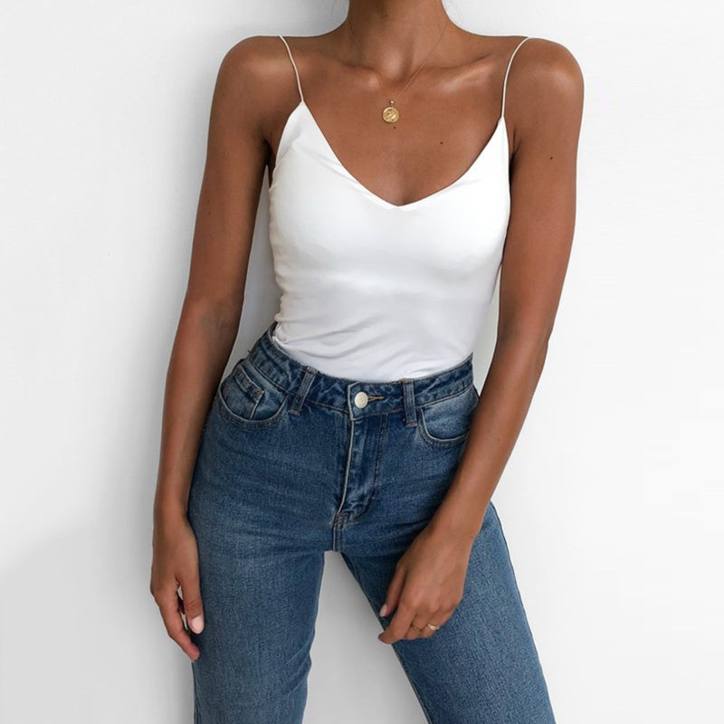 Satin Frauen Dünn Wild Solide Camis Weste Frauen Tank Tops