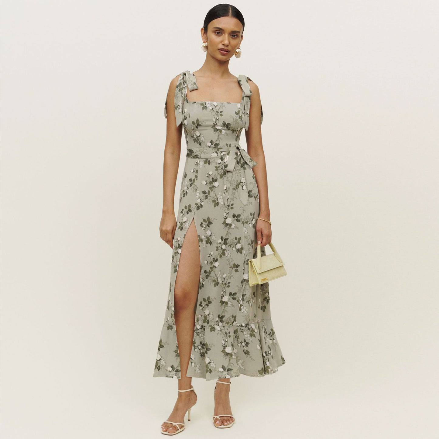 Summer New Women's Halter Strappy Floral Dress