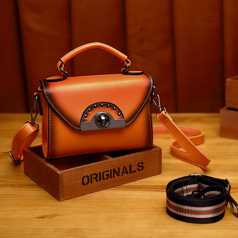 Mini sac à bandoulière vintage en cuir véritable pour femmes intelligentes pour dames