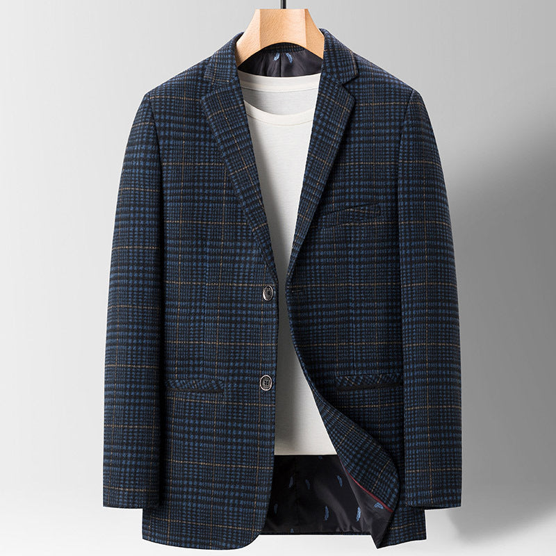 Fine Plaid Casual Suit