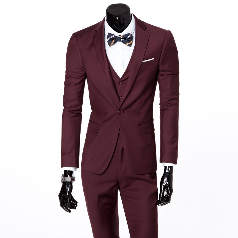 Trendy Slim Fit Three-Piece Suit