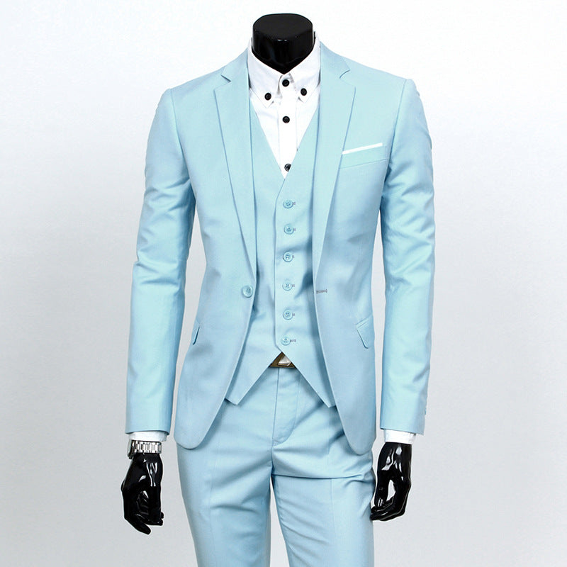 Trendy Slim Fit Three-Piece Suit