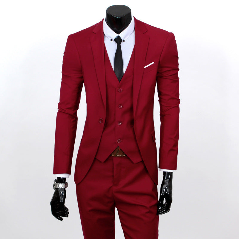 Trendy Slim Fit Three-Piece Suit