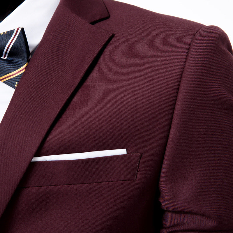 Trendy Slim Fit Three-Piece Suit