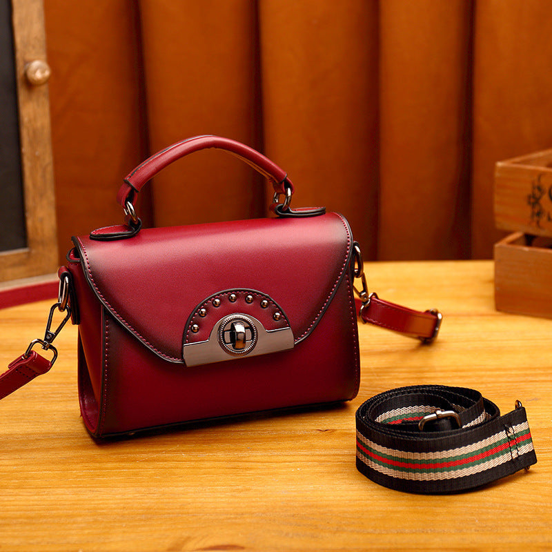 Mini sac à bandoulière vintage en cuir véritable pour femmes intelligentes pour dames