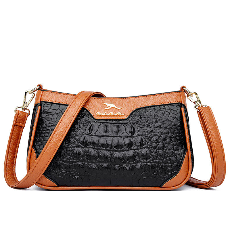 Alligator Pattern Shoulder Crossbody Bag