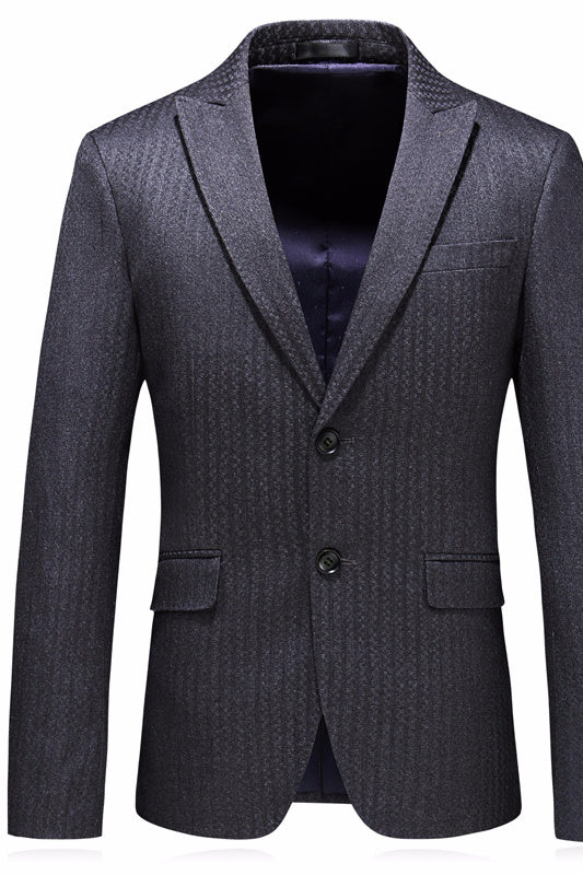 Men's Formal Striped Suit Jacket