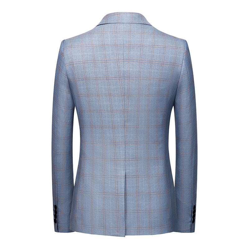 Men's Slim Fit British Check Blazer