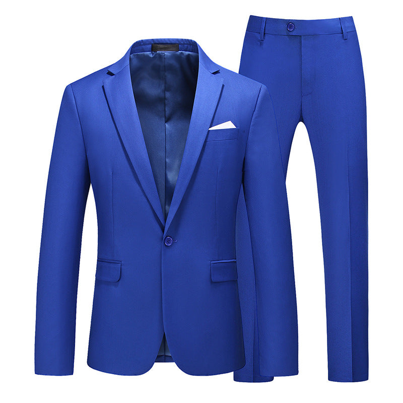 Multi-Color Slim Fit Two-piece Suit