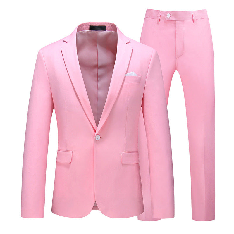 Multi-Color Slim Fit Two-piece Suit