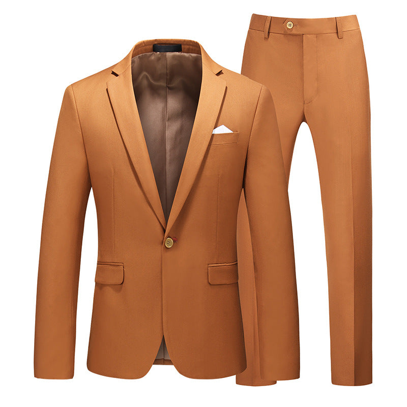 Multi-Color Slim Fit Two-piece Suit