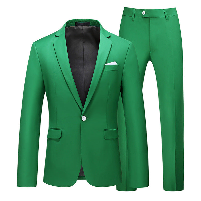 Multi-Color Slim Fit Two-piece Suit