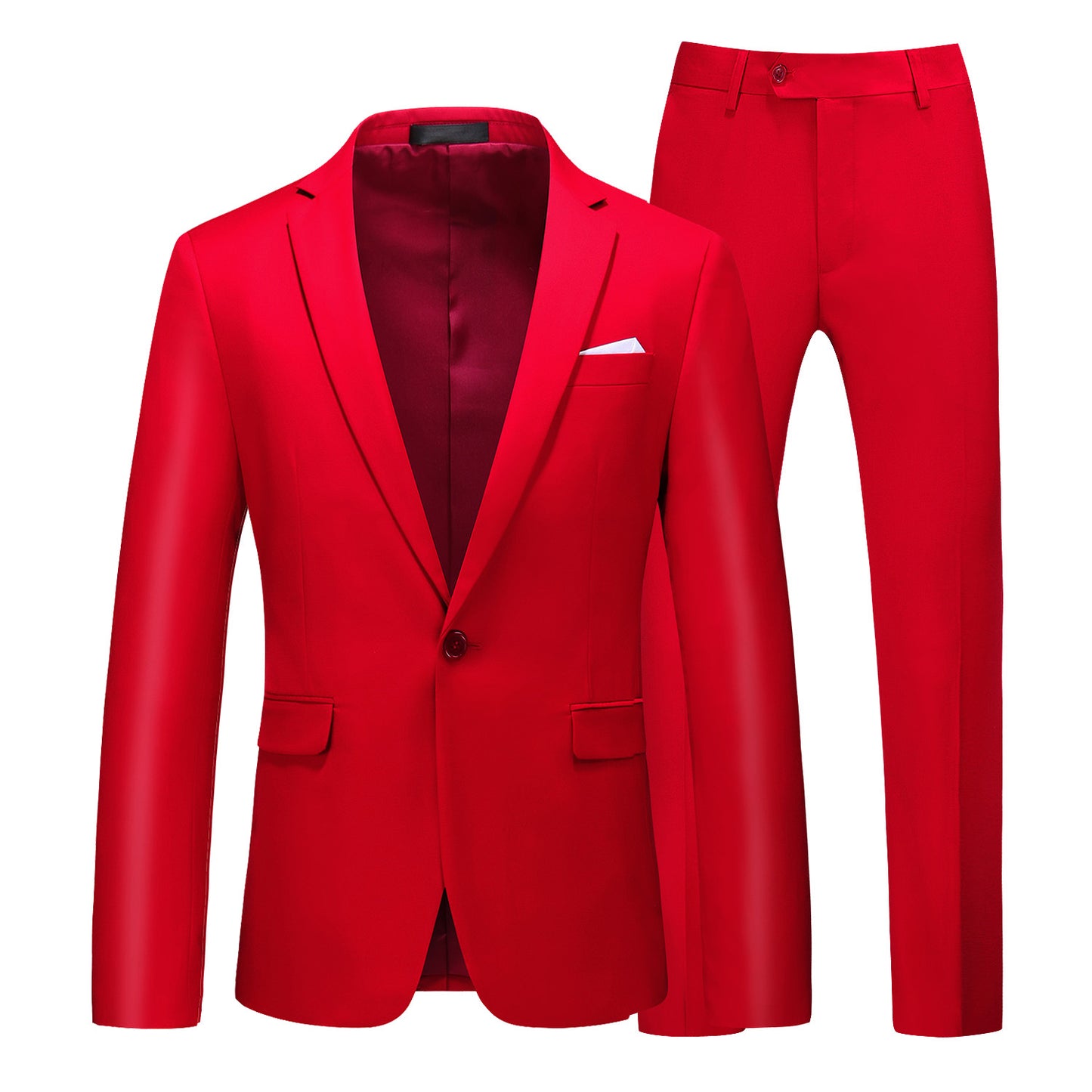 Multi-Color Slim Fit Two-piece Suit