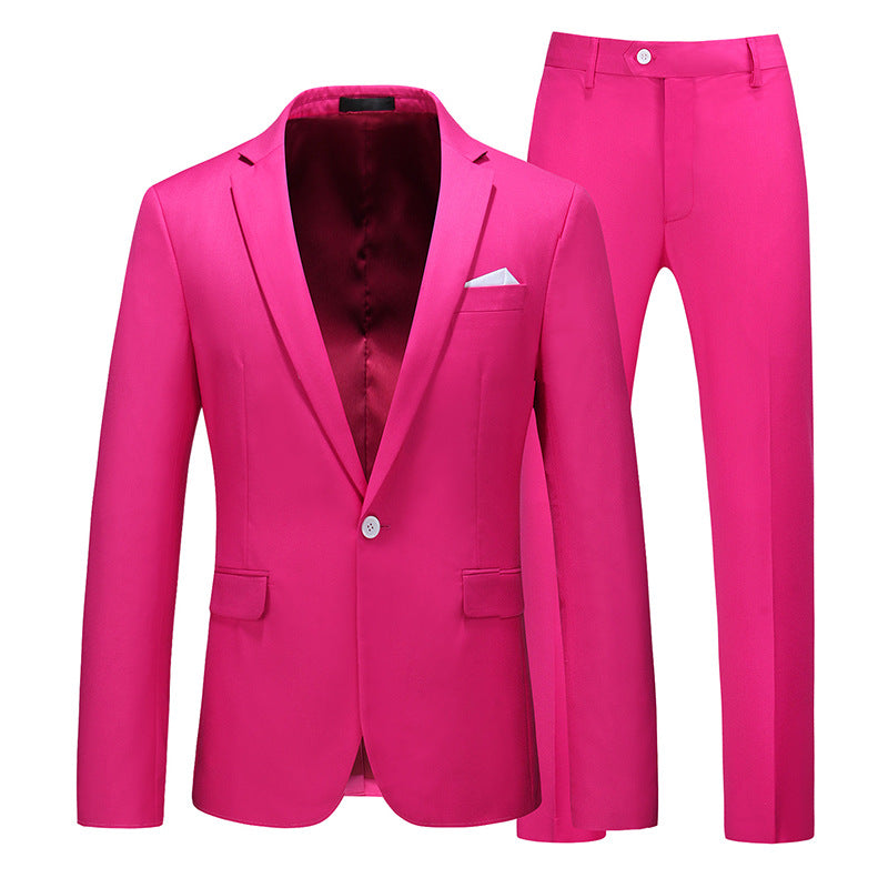 Multi-Color Slim Fit Two-piece Suit