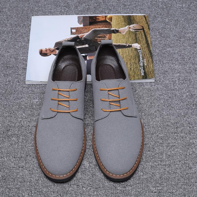 Solid Colour Suede Leather Shoes