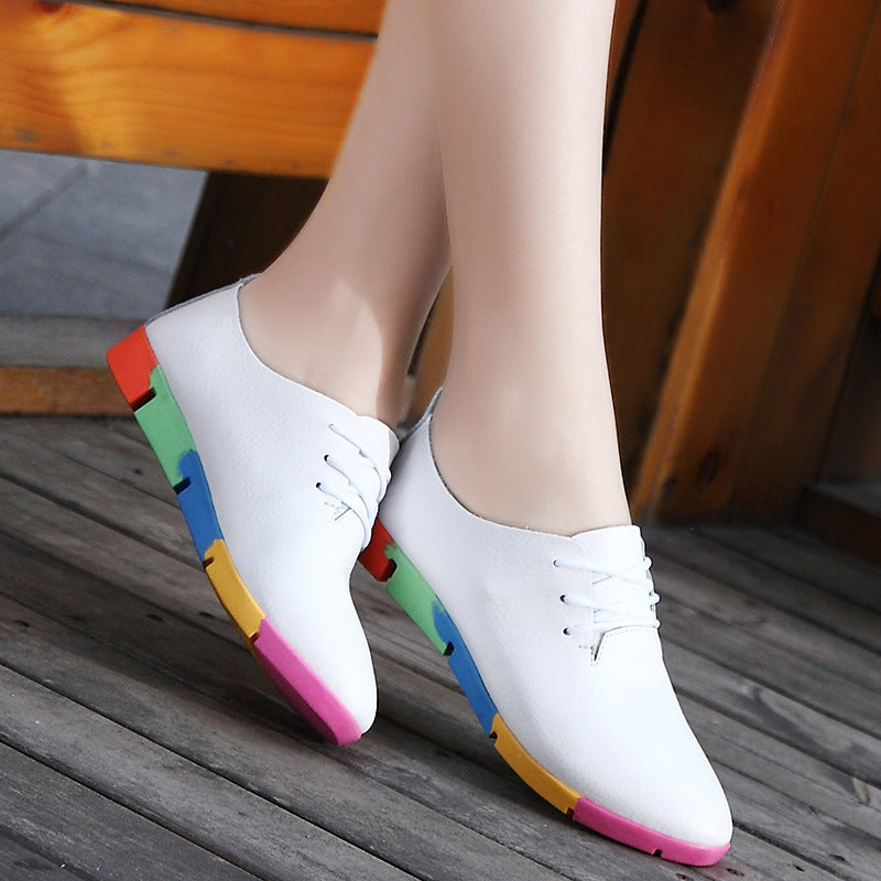 Trendy Casual Rubber-Soled Leather Shoes