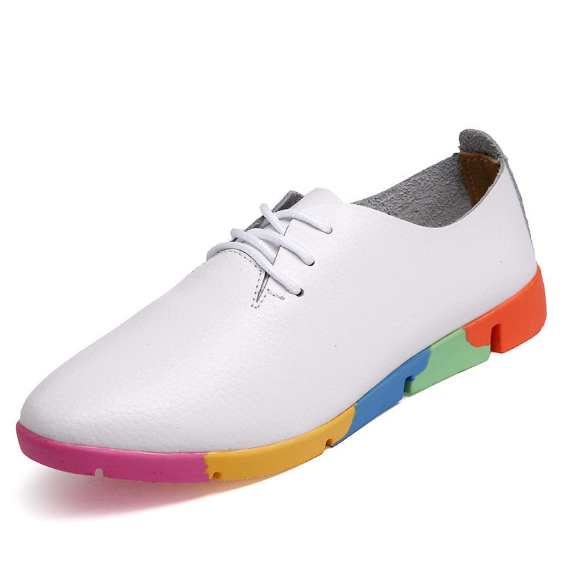 Trendy Casual Rubber-Soled Leather Shoes