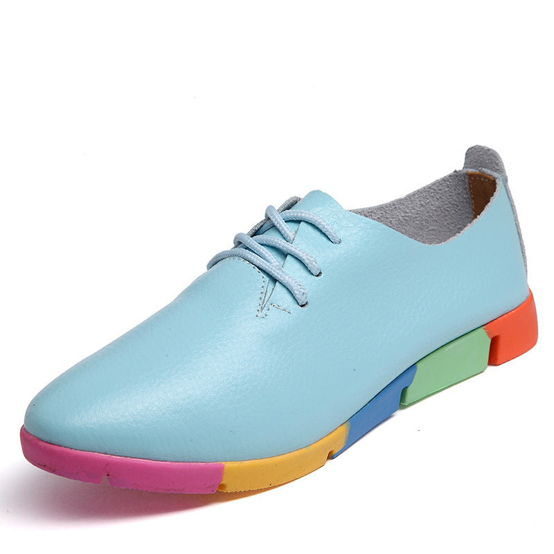 Trendy Casual Rubber-Soled Leather Shoes