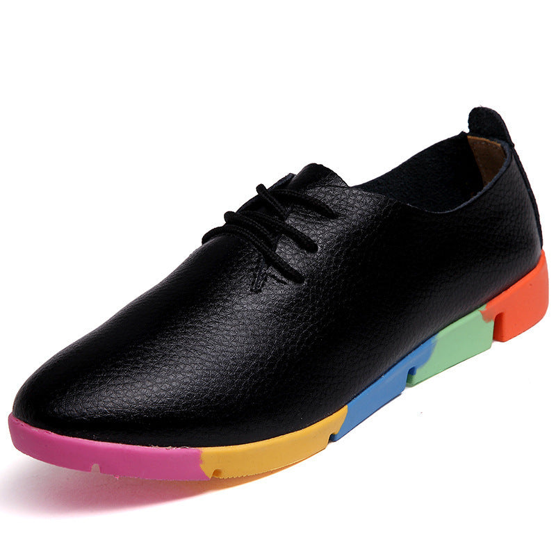 Trendy Casual Rubber-Soled Leather Shoes