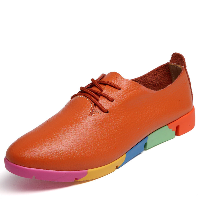 Trendy Casual Rubber-Soled Leather Shoes