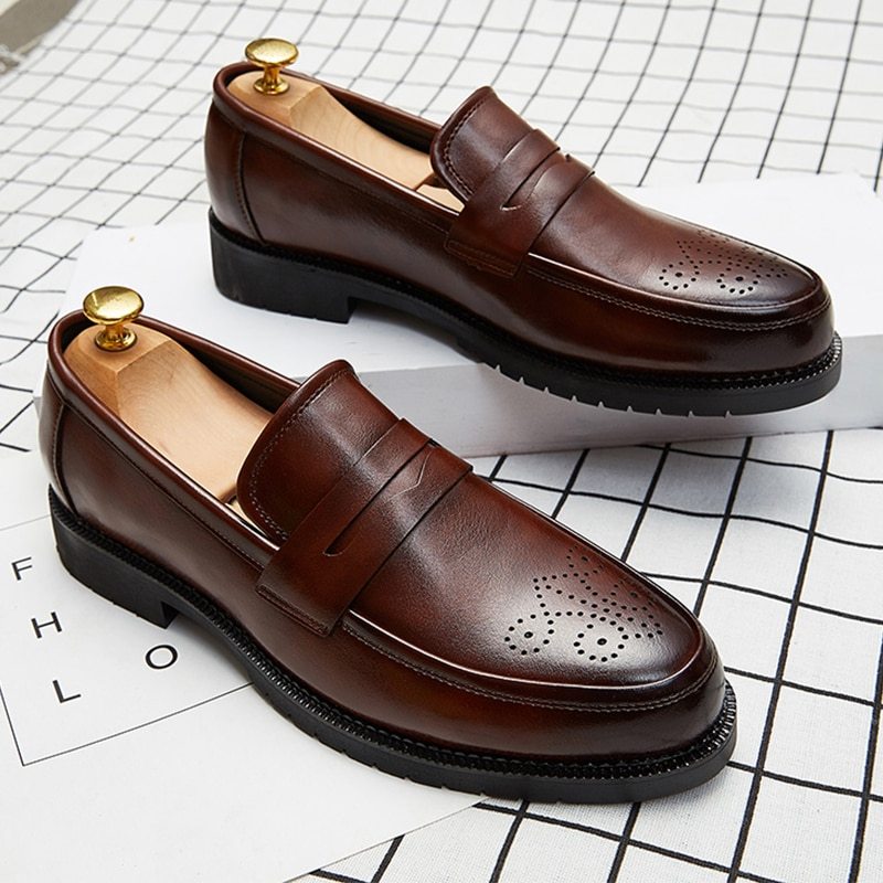 British-Styled Men's Formal Leather Shoes