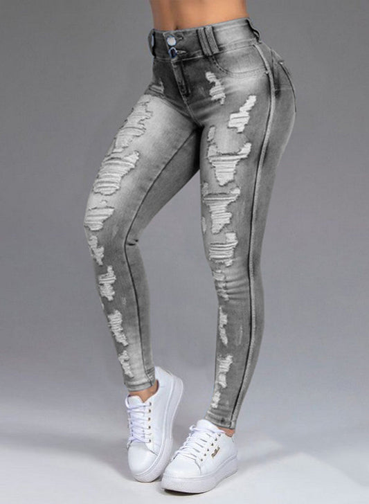 Trendy Thin Stretch Jeans Trousers