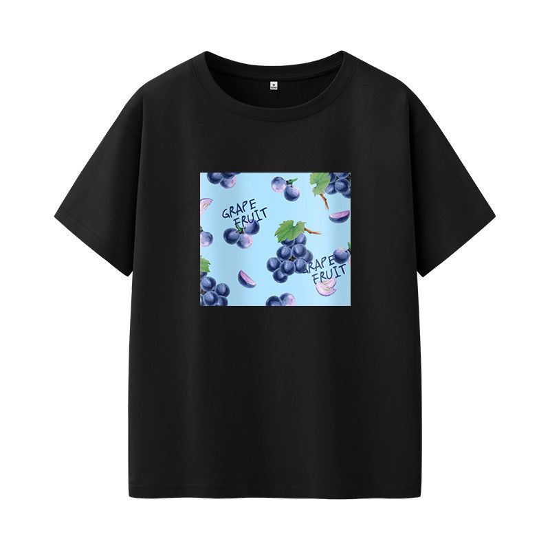 Fruit Patterned Short Sleeved T Shirt