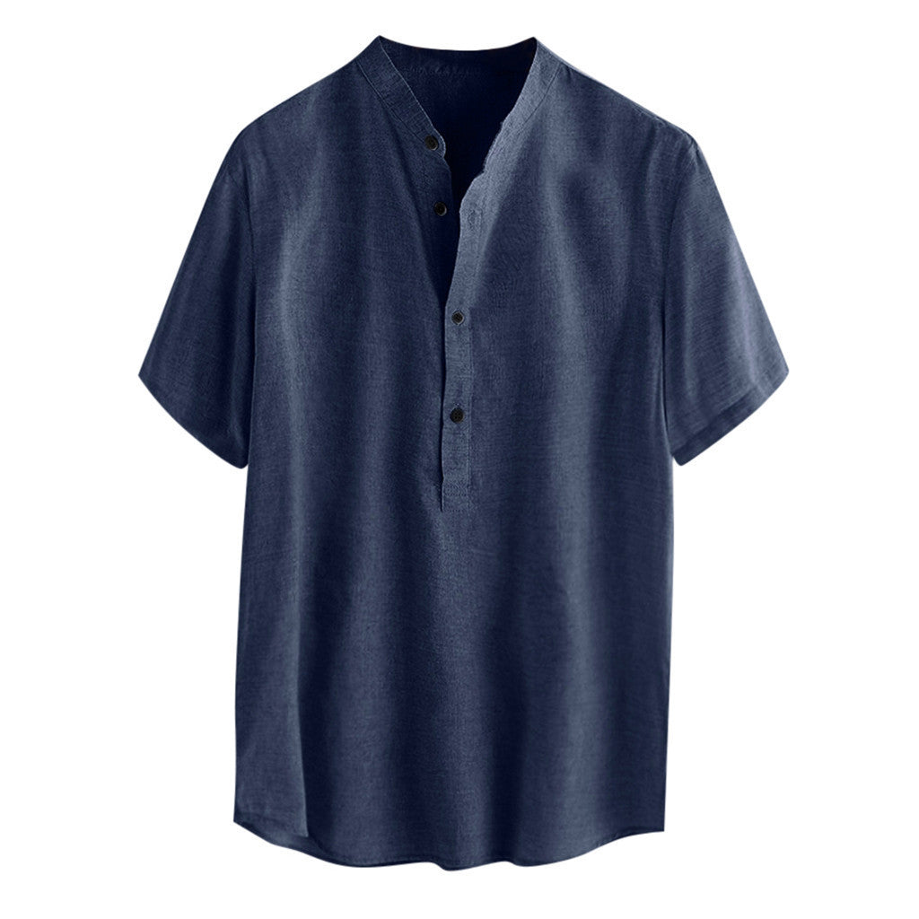 Linen All-match Button Up Shirt