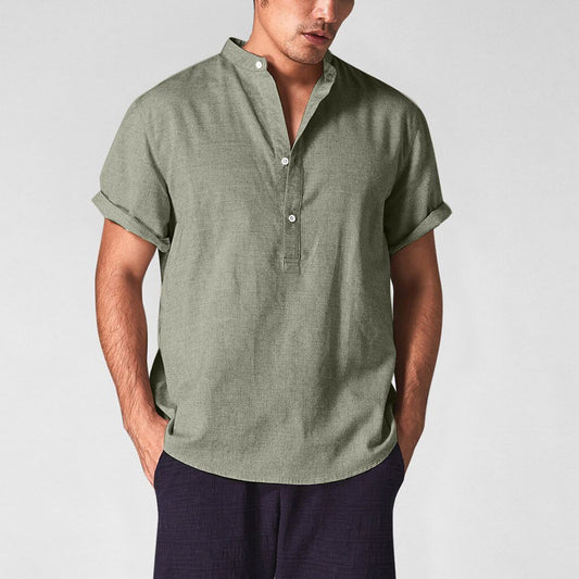 Linen All-match Button Up Shirt