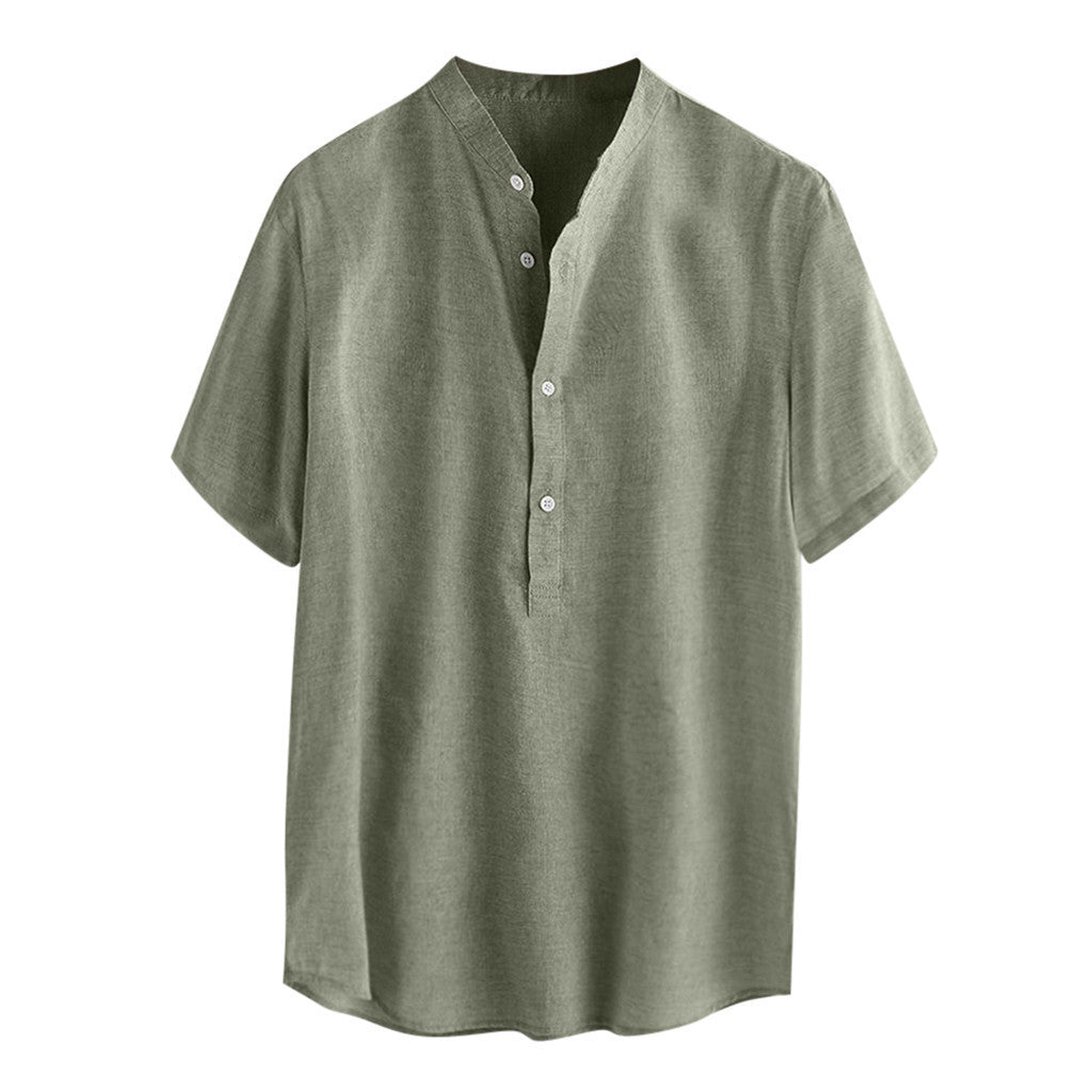 Linen All-match Button Up Shirt