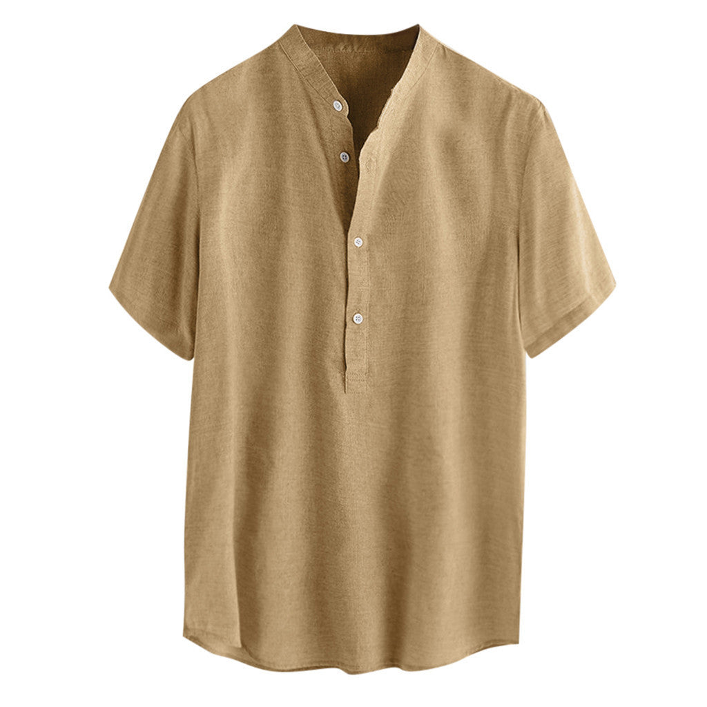 Linen All-match Button Up Shirt