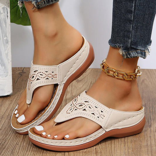 Summer Clip Toe Wedge Sandals For Women