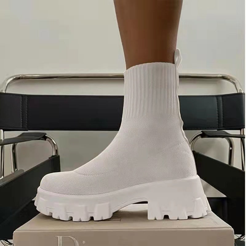 Women Sock Platform Boots Platform Shoes