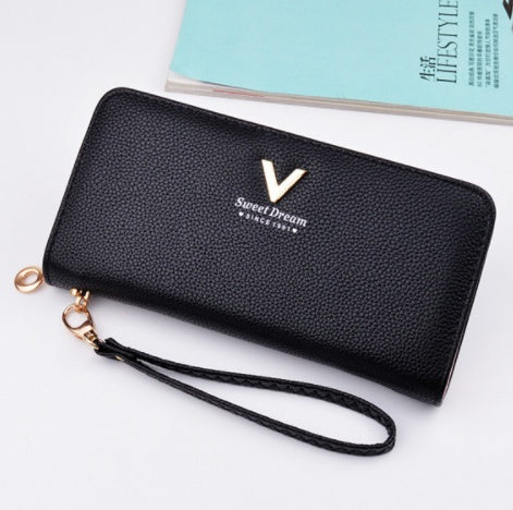 Leather Long Zipper Wallet