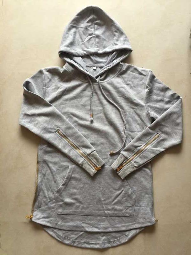 Autumn Full Sleeve Zippers Hoodie