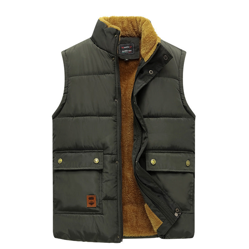 Trendy Fleece-Lined Down Cotton Vest